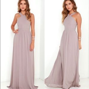 Air of Romance Taupe Maxi Dress